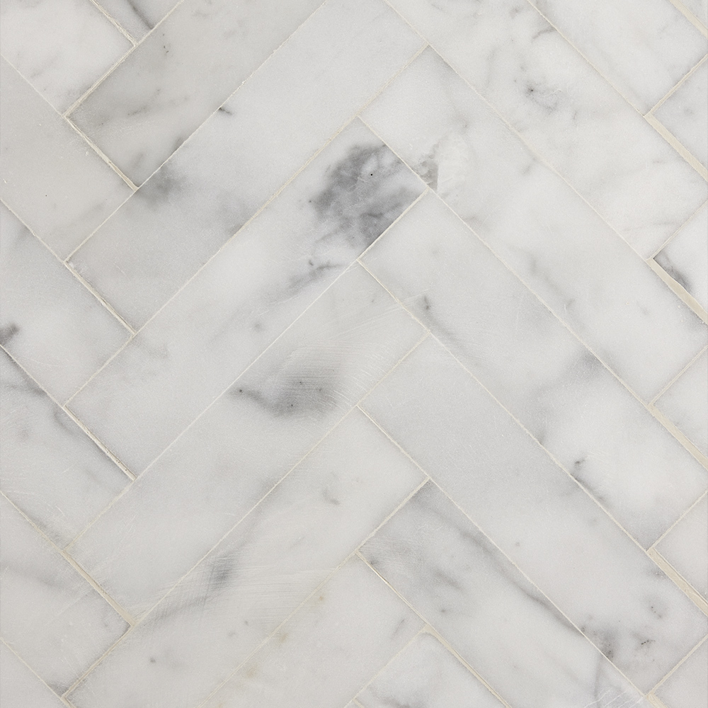 Bathroom marble tile design at The Copper apartments in Murray Hill, offering elegant design and premium finishes.